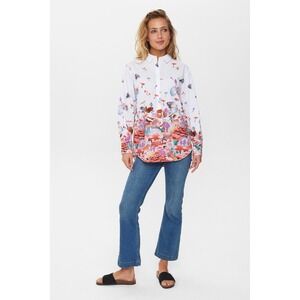 Numph Nuragna Mushroom‎ Print Button Shirt S Whimsigoth Cottagecore Fairycore